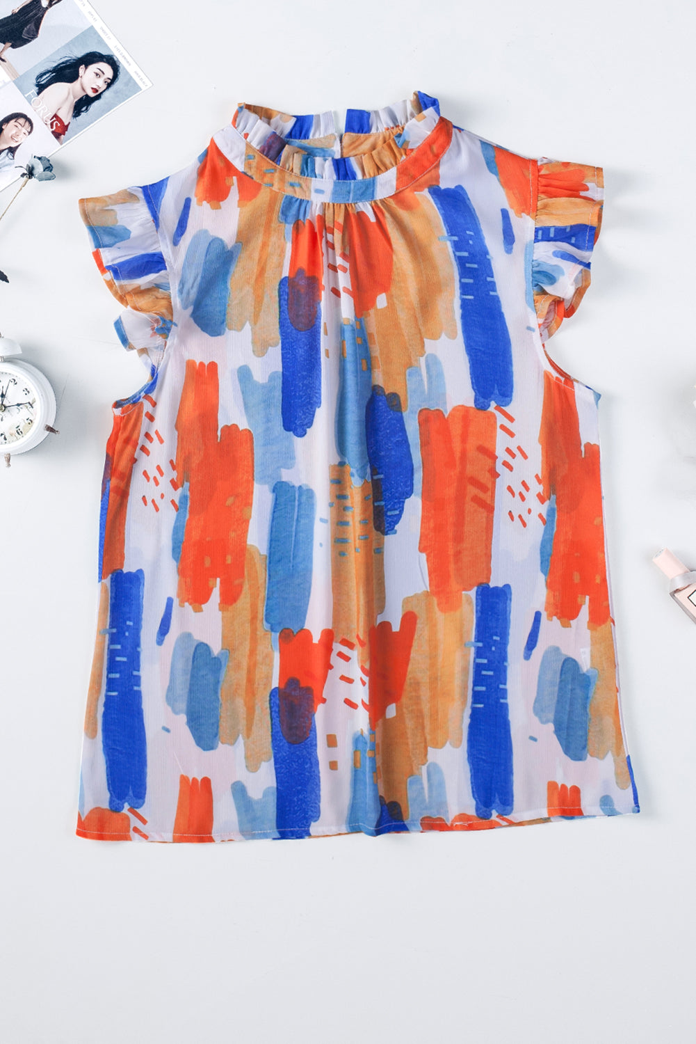 Happy Feeling Flutter Sleeve Tank Top