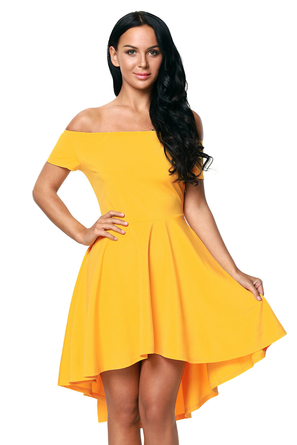 All The Rage Yellow Skater Dress