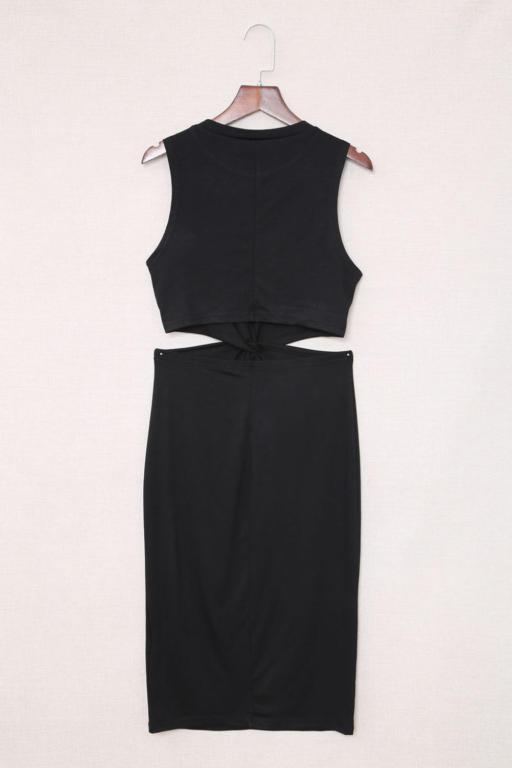 Plot Twist Front Cutout Tank Midi Dress