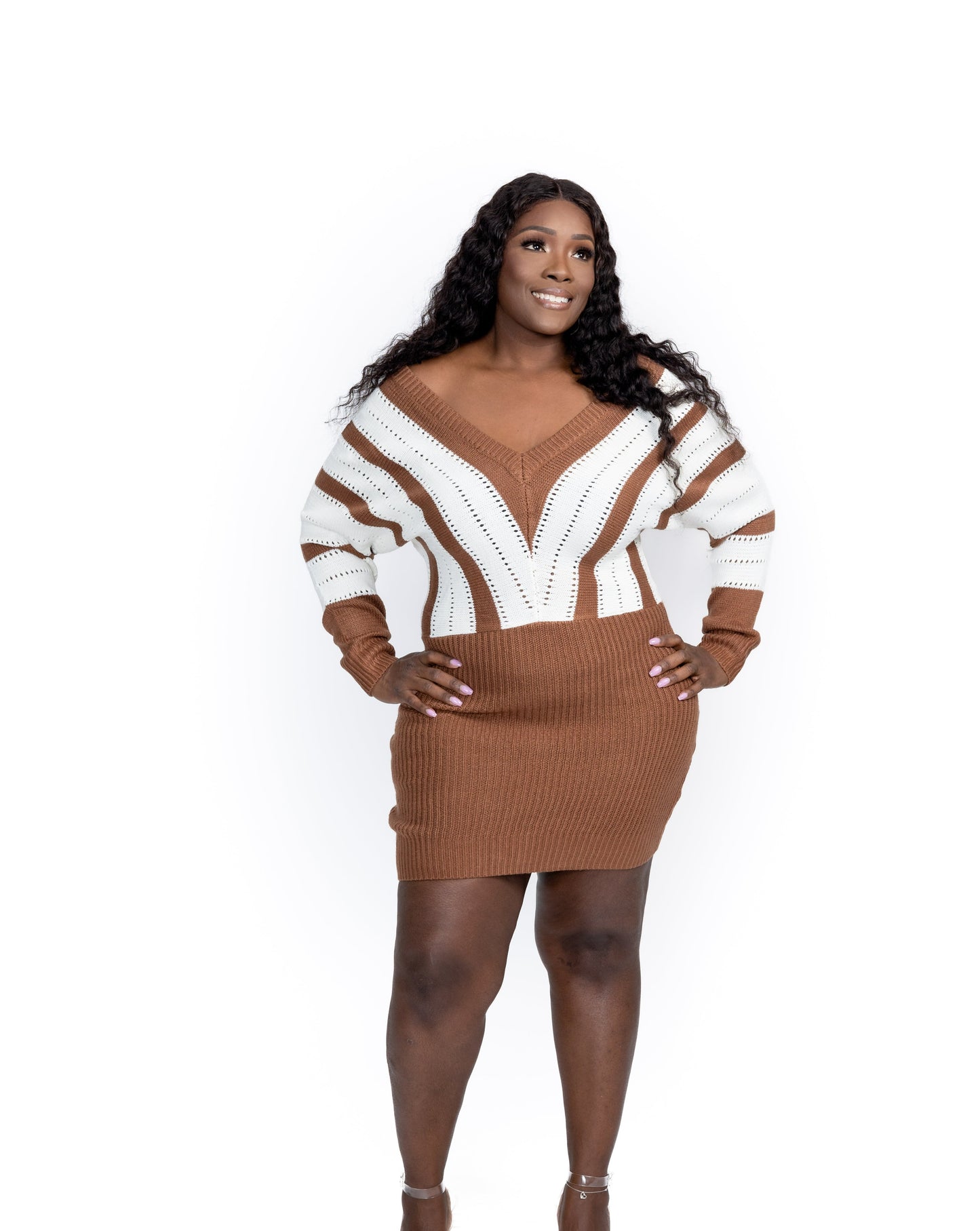 So Sophisticated Hollow Out Sweater Dress For Sale - Fashion Clothing | Upskalez