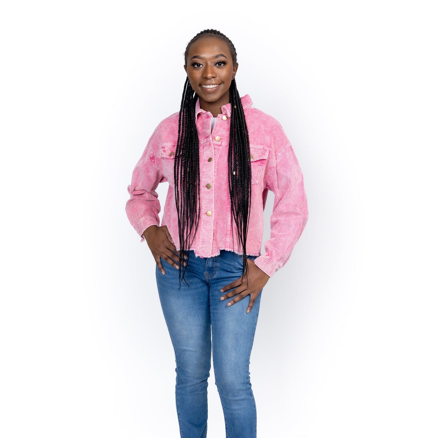 Smooth Walker Raw Hem Corduroy Jacket For Sale - Fashion Clothing | Upskalez