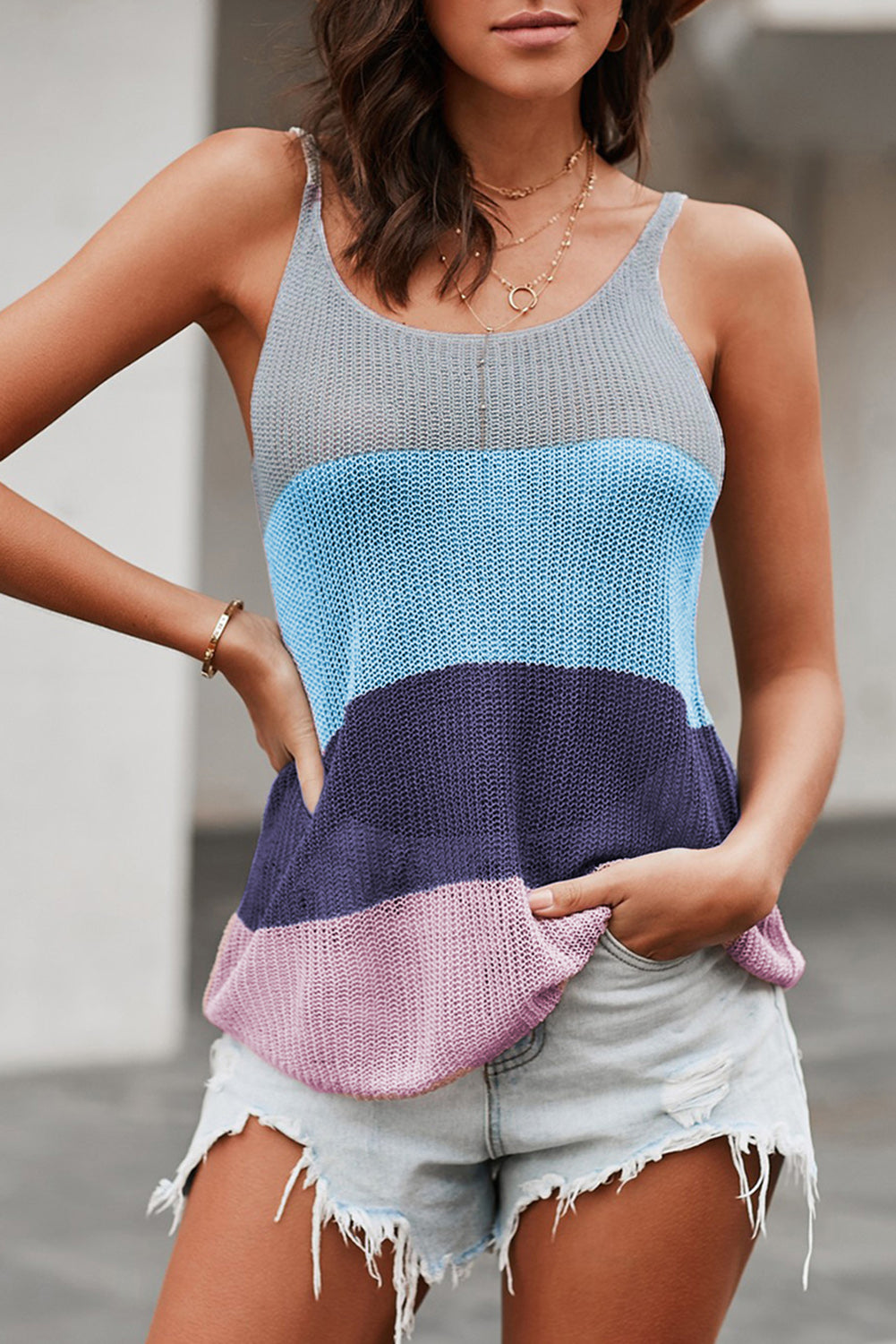 Summer Is Coming Knitted Cami Tank Top