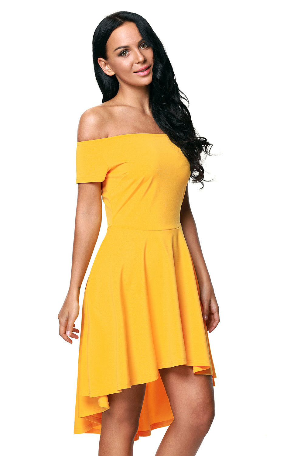 All The Rage Yellow Skater Dress